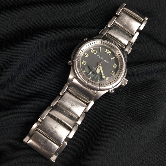 Vintage Columbia stainless steel quartz watch, analog digital, date, alarm, 50m - Picture 3 of 15